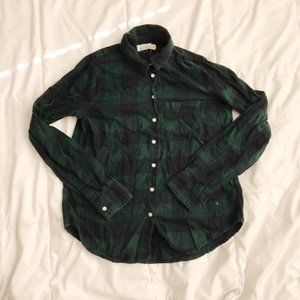 H&M L.O.G.G. LOGG | Green Plaid Button-Up Shirt